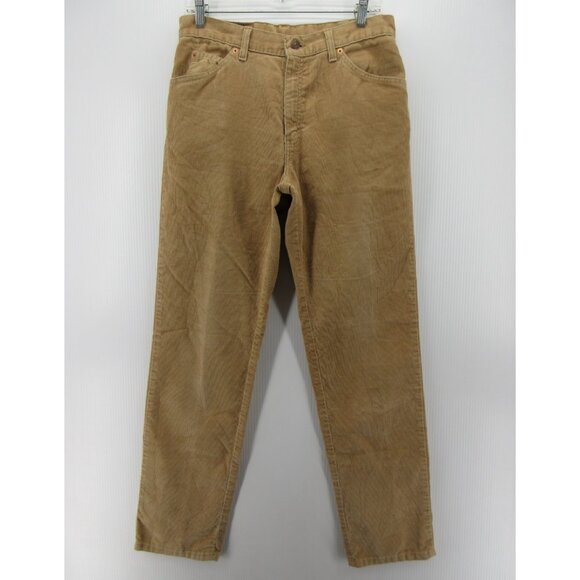 VINTAGE Levis 910 Jeans 11 Medium Corduroy Regular Fit Straight 90s - Picture 1 of 11